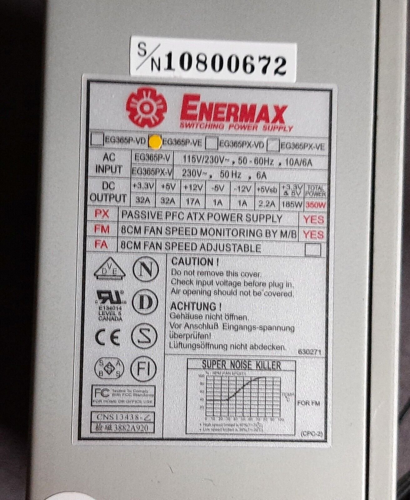 Enermax EG365P-VE 350W Retro ATX Netzteil - Image 2