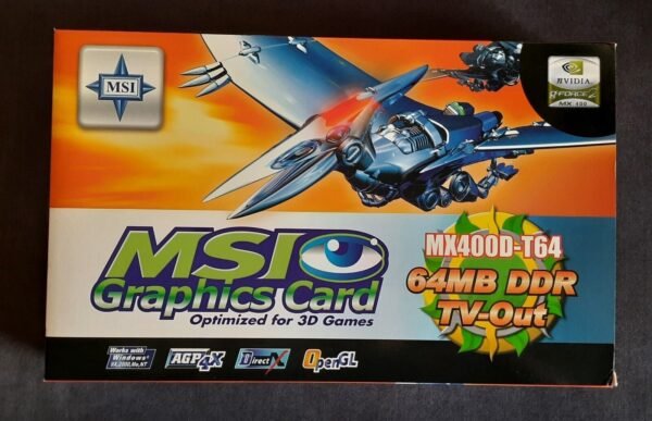 MSI Starforce 826 AGP Grafikkarte (MS-8826, GeForce2 MX-400, 64MB, 2001, OVP)