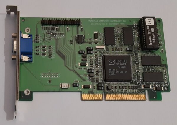 Hercules Terminator 128/3D "GLH" AGP Grafikkarte (S3 Trio3D, 86C365, 8MB, 1998) - Image 2