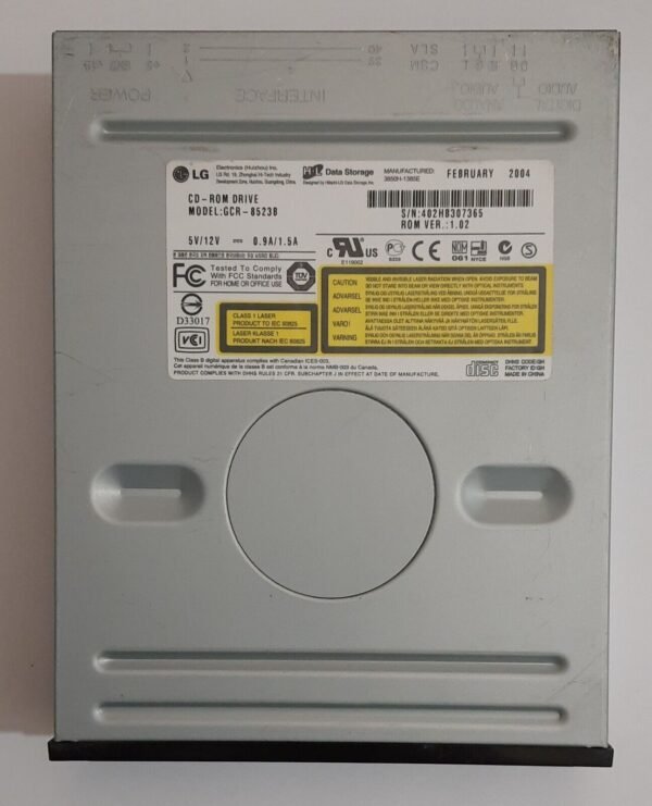 LG GCR-8523B 52x IDE CD-ROM-Laufwerk (retro, schwarz, 2004) - Image 2