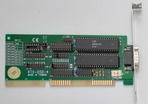 Costronic Real Time RTX-05D-4 ISA Controller (COM, RS232. seriell, retro, 1997)