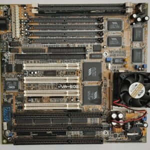 FIC VA-502 Sockel 7 ISA retro Mainboard + Pentium MMX 200MHz + 64MB RAM + manual