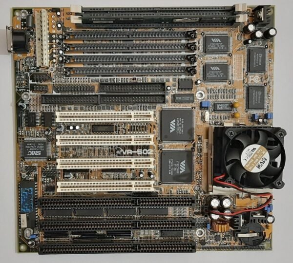 FIC VA-502 Sockel 7 ISA retro Mainboard + Pentium MMX 200MHz + 64MB RAM + manual