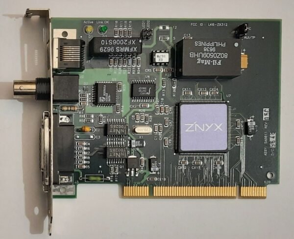 ZNYX EtherAction ZX312 PCI Netzwerkkarte (RJ45, BNC, Koax, Ethernet, 1996)