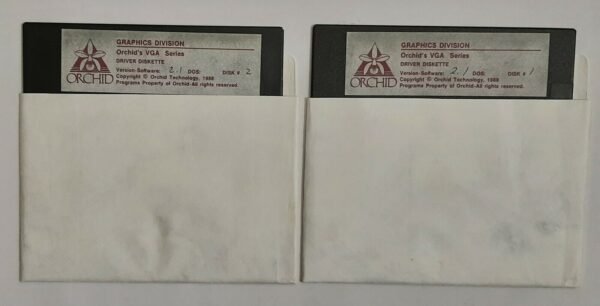 Orchid's VGA Series Treiberdisketten 5.25" (retro, 1988 )