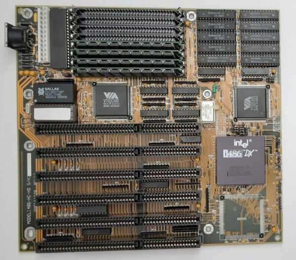 FIC 486-HC-HD 486 ISA retro Mainboard + Intel 80486DX 33MHz + 4MB RAM