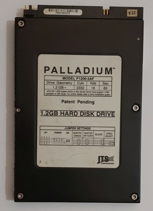 Palladium P1200-2AF IDE Festplatte (1200MB, 1.2GB, 1997)