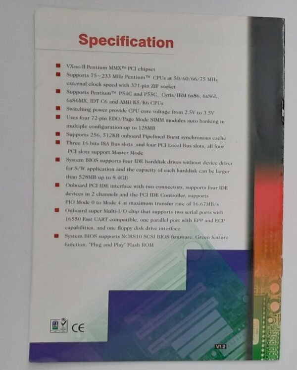 PCChips M558 Sockel 7 Mainboard User's manual / Handbuch - Image 2