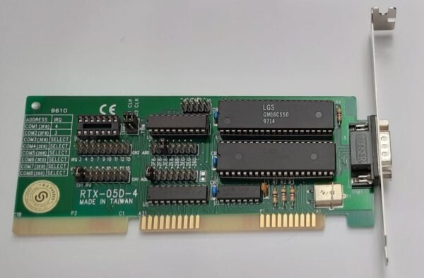 Costronic Real Time RTX-05D-4 ISA Controller (COM, RS232. seriell, retro, 1997) - Image 2