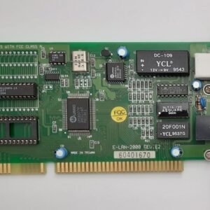 E-LAN-2000 ISA Netzwerkkarte (UMC UM9007F, BNC, Koax, RJ45, 1996)
