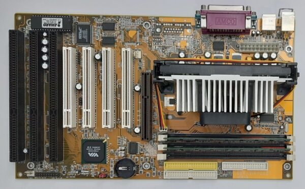 Acorp 6VIA81P Slot 1 ISA AGP retro Mainboard + Pentium III 533MHz + 256MB