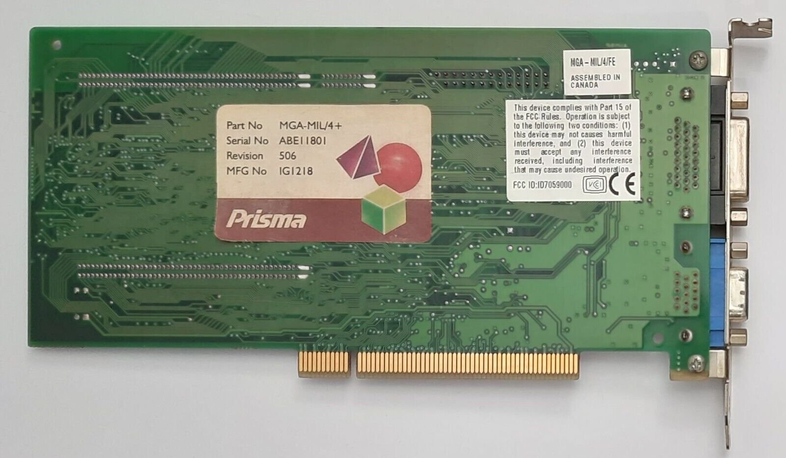Matrox Millennium PCI Grafikkarte (IS-MGA-2064W, MIL/4/FE, 4MB, 1997) - Image 4