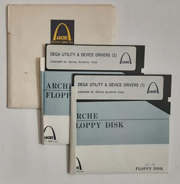 Genoa / Arche DEGA Utility & Device Drivers Floppy Disks (EGA, 8-bit ISA, retro)