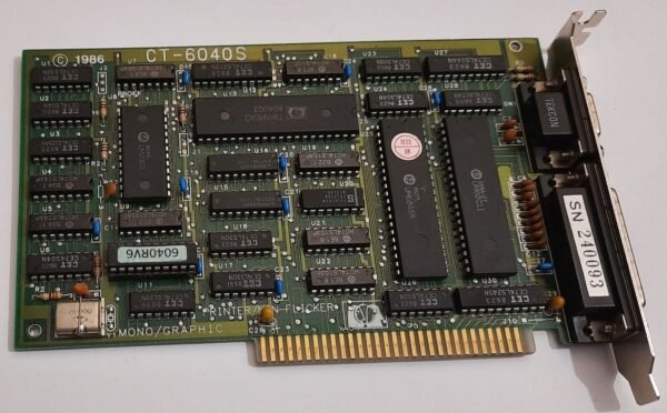 Twinhead CT-6040S 8-bit ISA Grafikkarte (HGC, monochrom, UM6845R, 6040G3, 1986) - Image 2