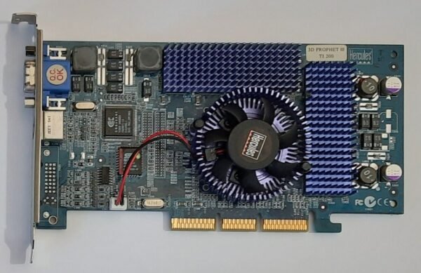 Hercules 3D Prophet III Ti 200 AGP Grafikkarte (GeForce3 Ti200, 64MB,retro,2001)