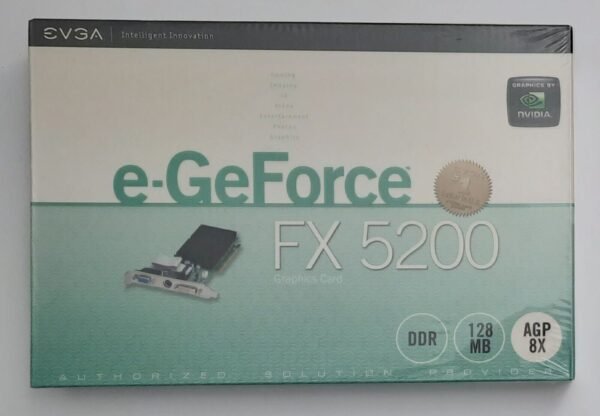 EVGA e-GeForce FX5200 AGP Grafikkarte (128MB, retro, NOS)