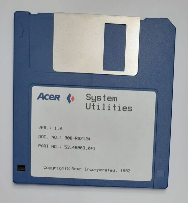 ACER System Utilities Diskette (retro, 1992)
