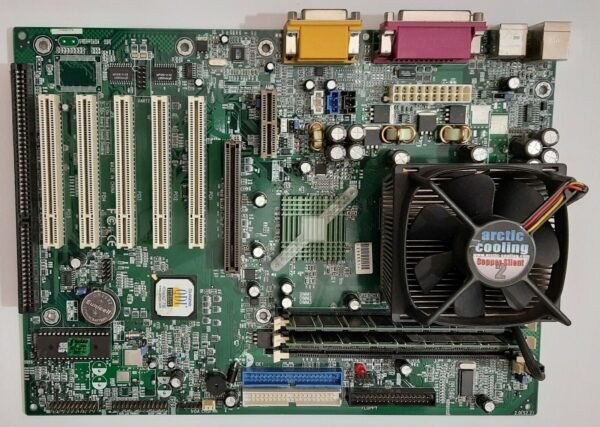 QDI KinetiZ 7B Sockel A AGP ISA retro Mainboard + AMD Athlon 800MHz + 512MB RAM