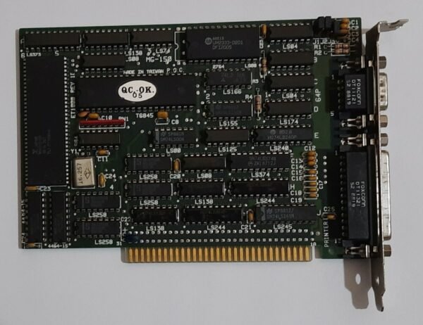 DFI MG-150 ISA Grafikkarte (HGC, Hercules, 8-bit, Tseng Labs ET1000, retro)