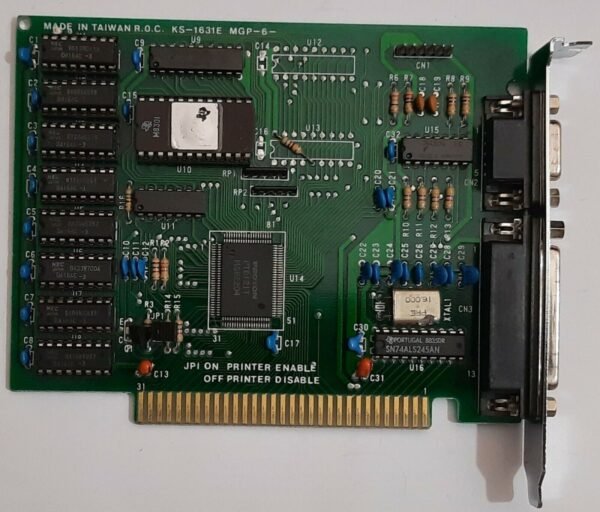 KS-1631E MGP-6 8-bit ISA Grafikkarte (HGC, monochrom, Proton PT6121T, 1988)