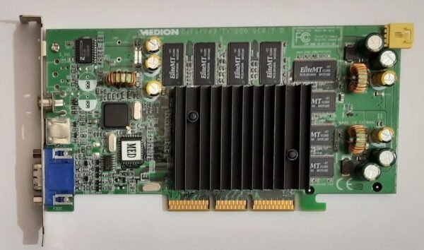 MSI MS-8838 AGP Grafikkarte (GeForce3 Ti200, 64MB, TV out, Medion, retro, 2001)