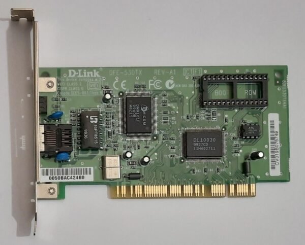 D-Link DE-530TX Rev.A1 PCI Netzwerkkarte (RJ45, Ethernet, Davicom, 1999)