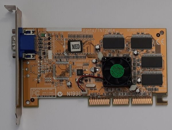 MSI MS-8808 AGP Grafikkarte (nvidia TNT2 M64, 32MB, retro, 2001)