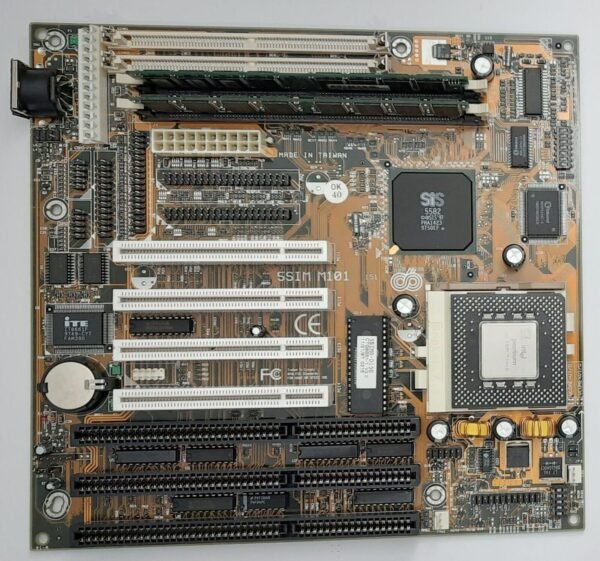 Chaintech 5SIM Sockel 7 ISA retro Mainboard + Pentium MMX 233MHz + 64MB RAM
