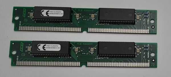 2x PNY UNIMEM4MEG-09 4MB EDO PS/2 RAM (retro, 72-pin)