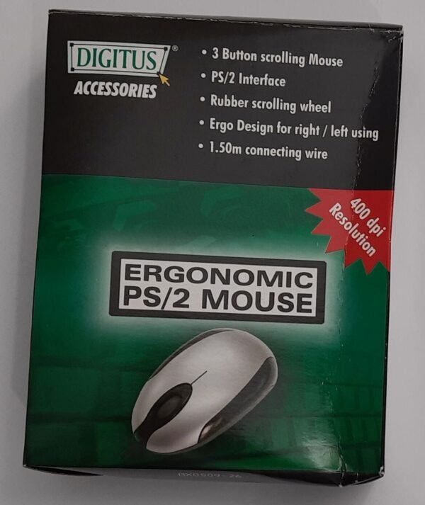 Digitus BX0509-26 Ergonomic PS/2 Mouse (retro, NOS)