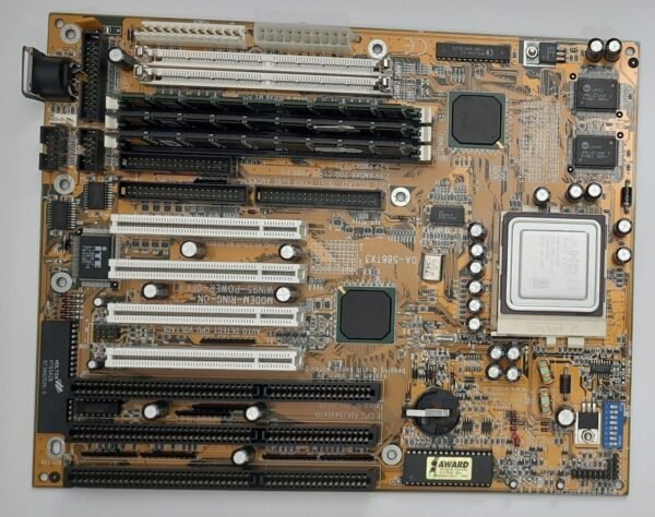 Gigabyte GA-586TX3 i430TX Sockel 7 ISA Mainboard + AMD K6 266MHz + 96MB SD-RAM