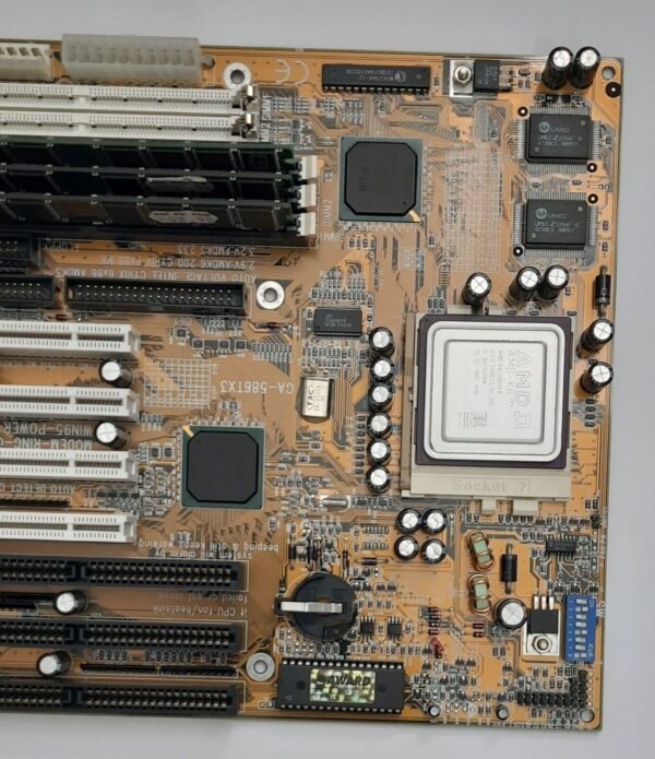 Gigabyte GA-586TX3 i430TX Sockel 7 ISA Mainboard + AMD K6 266MHz + 96MB SD-RAM - Image 3