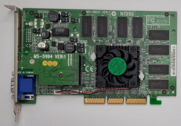 MSI MS-8831 AGP Grafikkarte (nvidia GeForce2 PRO, 64MB, retro, 2001)