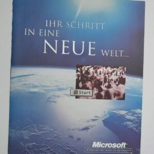 Microsoft Retro Produkt-Registrierung "Ihr Schritt in eine Neue Welt"
