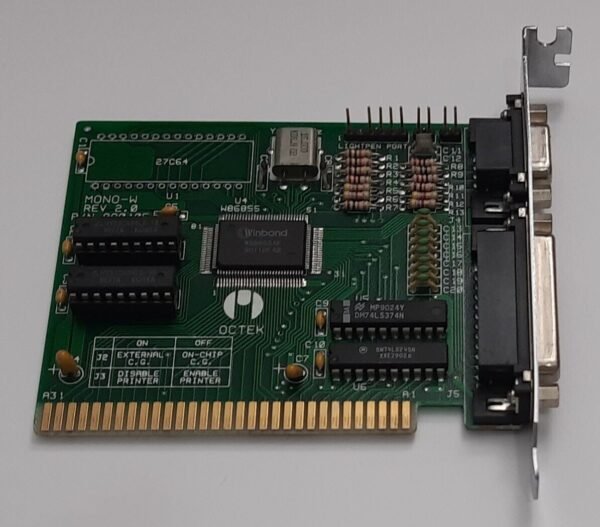 Octek MONO-W 8-bit ISA Grafikkarte (HGC, Hercules, Winbond, retro, 1990) - Image 2