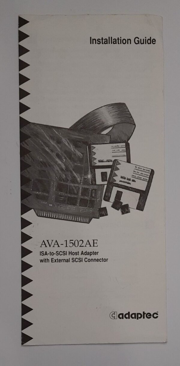 Adaptec AVA-1502AE ISA SCSI Adapter Installation Guide / Handbuch