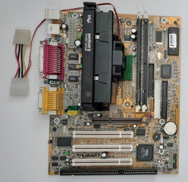 MSI MS-6156VA Slot 1 ISA retro Mainboard + Pentium II 400MHz + 64MB SD-RAM