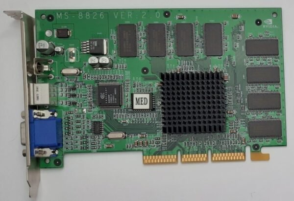 MSI MS-8826 AGP Grafikkarte (nvidia GeForce2 MX400, 64MB, retro, 2001)