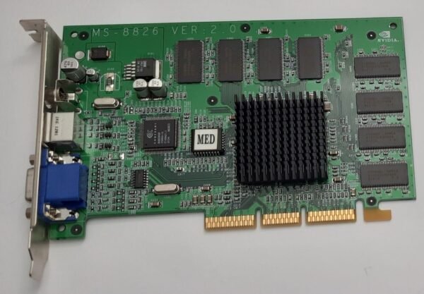 MSI MS-8826 AGP Grafikkarte (nvidia GeForce2 MX400, 64MB, retro, 2001) - Image 2