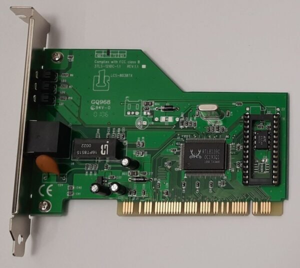 Longshine LCS-8038TX PCI Netzwerkkarte (RJ45, RTL8139C, retro, 2001)