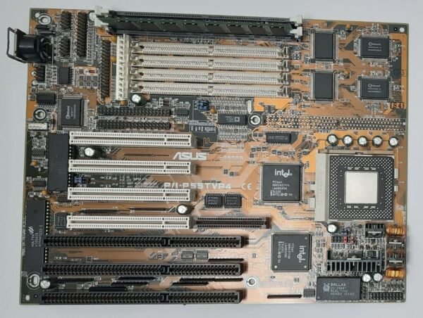 ASUS P/I-P55TVP4 Sockel 7 ISA retro Mainboard + Intel Pentium 200MHz + 64MB RAM