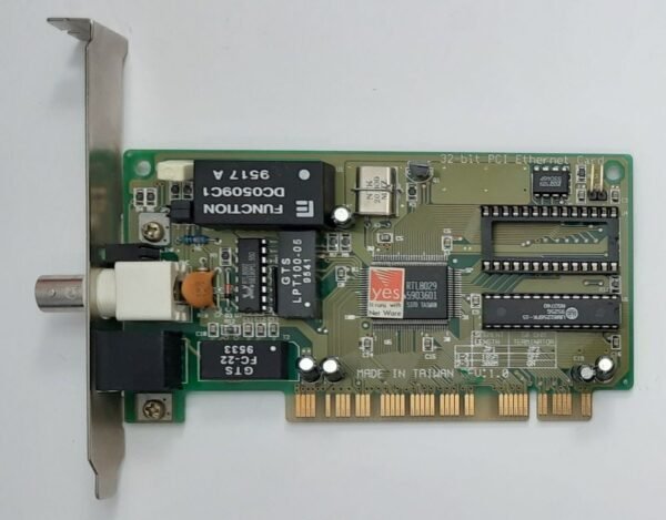 Realtek RTL8029 PCI Netzwerkkarte (RJ45, BNC, retro, 1995)