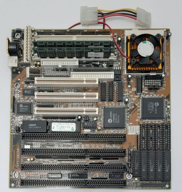 Biostar MB-8433UUD-A ISA PCI retro Mainboard + AMD Am5x86-P75 133MHz + 32MB RAM - Image 2