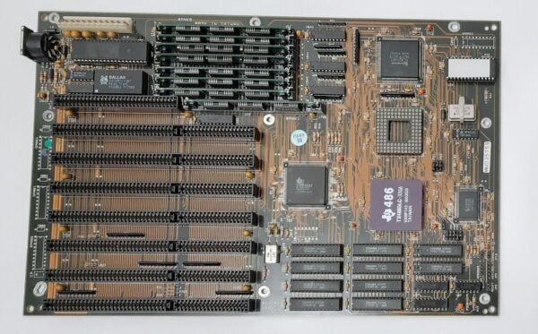 FIC 386SC 80386 ISA retro Mainboard + TI TX486DLC 33MHz + 8MB RAM