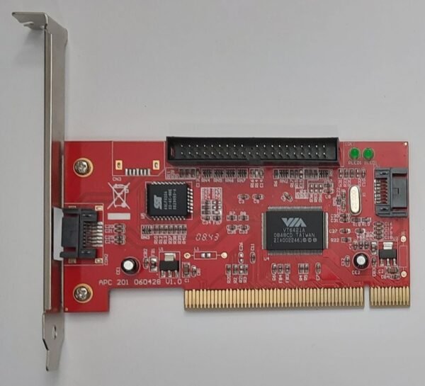 APC 201 060428 PCI IDE S-ATA Controller (retro, rot, 2008)