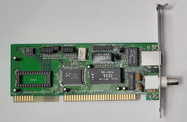 Longshine LCS-8634PTB ISA Netzwerkkarte (RTL8019AS, BNC, RJ45, retro, 1997)