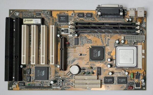 Elitegroup P5VP-A+ Super Sockel 7 ISA AGP Mainboard + AMD K6-2 400MHz + 192MB