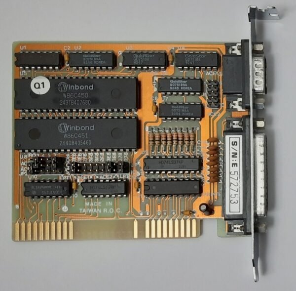 Winbond Multi-I/O 8-bit ISA Controller (seriell, parallel, RS-232, LPT, 1992)