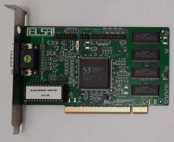 ELSA Winner 1000/T2D PCI Grafikkarte (S3 Trio64V2/DX, 86C775, 2MB, retro, 1997)