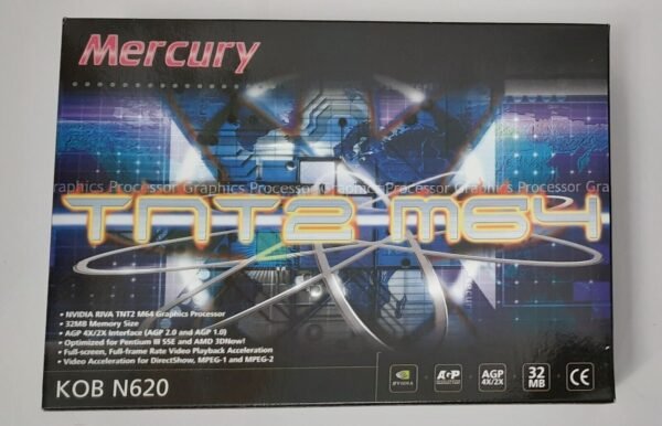 Mercury KOB N620 AGP Grafikkarte (nvidia Riva TNT2 M64, 32MB, retro,  NOS, 2002)